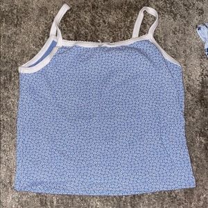 Brandy Melville Blue flower tank top